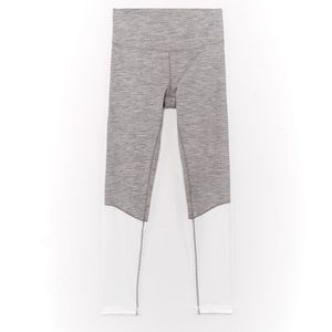 Manduka Highline Feather Grey + White Mesh Legging